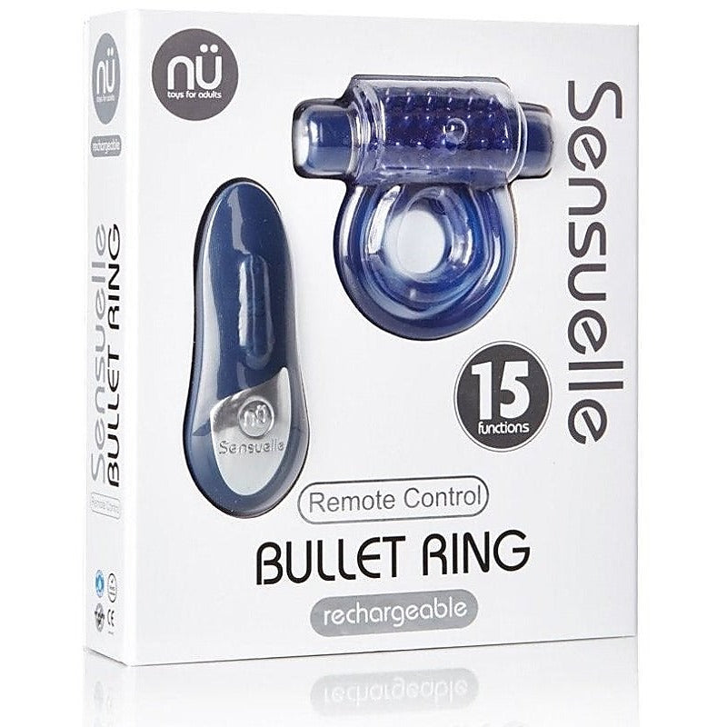 Nu Sensuelle Remote Control Bullet Ring with 15 Vibration Modes - Cock Rings