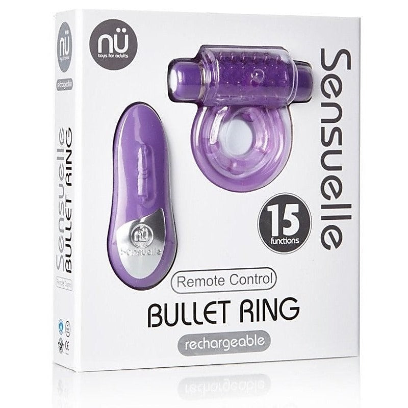 Nu Sensuelle Remote Control Bullet Ring with 15 Vibration Modes - Cock Rings