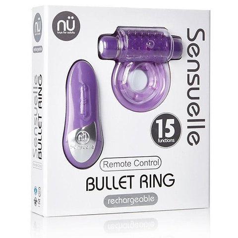 Nu Sensuelle Remote Control Bullet Ring with 15 Vibration Modes - Cock Rings