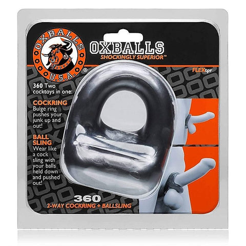 360 2-Way Cock Ring and Ball Sling by Oxballs - Ball and Cock Toys