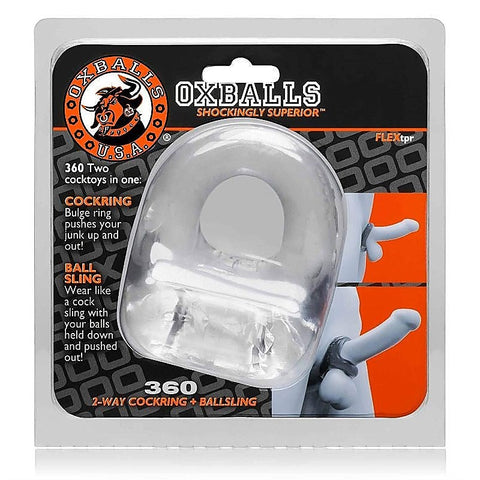 360 2-Way Cock Ring and Ball Sling by Oxballs - Ball and Cock Toys