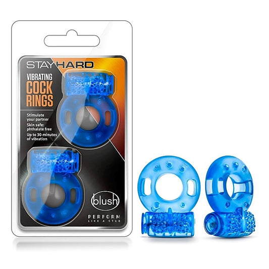 Stay Hard Vibrating Cock Rings 2 Pack by Blush Novelties - Cock Rings