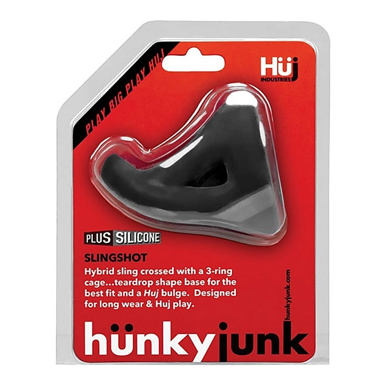 Slingshot 3-Cock Ring Teardrop Sling by Hunkyjunk - Ball and Cock Toys