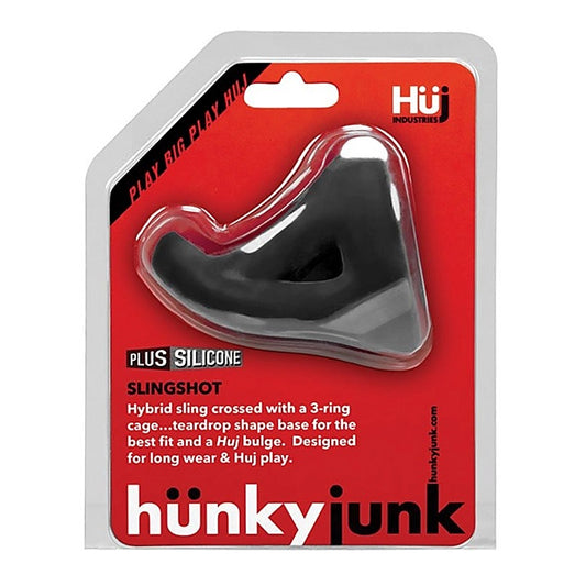 Slingshot 3-Cock Ring Teardrop Sling by Hunkyjunk - Ball and Cock Toys
