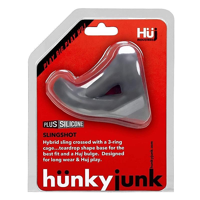 Slingshot 3-Cock Ring Teardrop Sling by Hunkyjunk - Ball and Cock Toys
