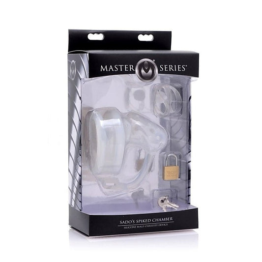 Spiked Chamber Silicone Male Chastity Device by XR Brands - Male Chastity