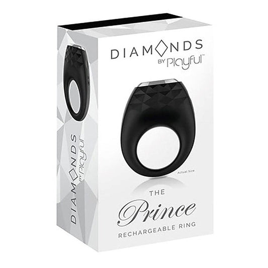 Diamonds By Playful The Prince Rechargeable Ring - Stretchy Cock Rings