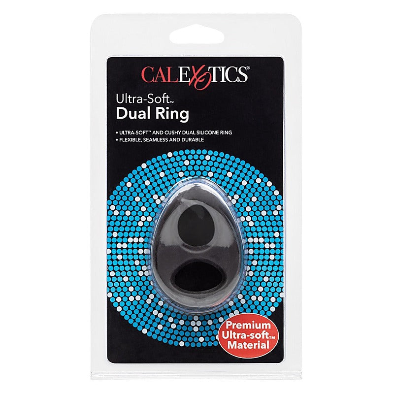 Ultra Soft Stretchy Dual Cock Ring by California Exotics - Stretchy Cock Rings