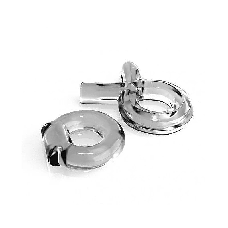 Classix Couples Cock Ring Set Clear by Pipedream Products - Ball and Cock Toys