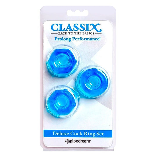 Classix Deluxe Stretchy Cock Ring Set by Pipedream Products - Cock Rings