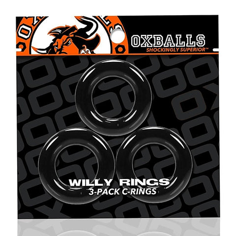 Professional Willy Rings 3 Pack by Oxballs - Stretchy Cock Rings