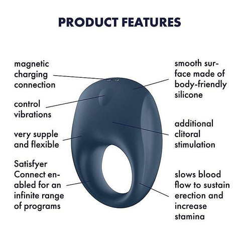 Satisfyer Strong One App Connected Penis Ring Vibrator - Cock Rings