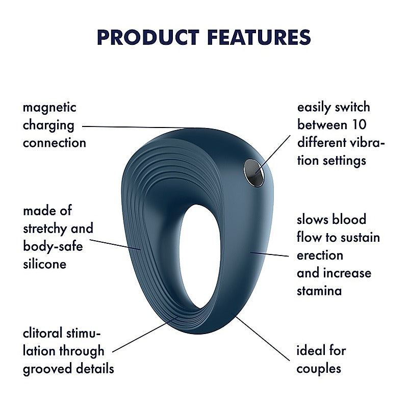Power 10 Functions Vibrating Cock Ring by Satisfyer - Vibrating Cock Rings