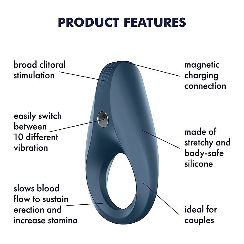 Rocket 10 Functions Flexible Mens Cock Ring by Satisfyer - Cock Rings