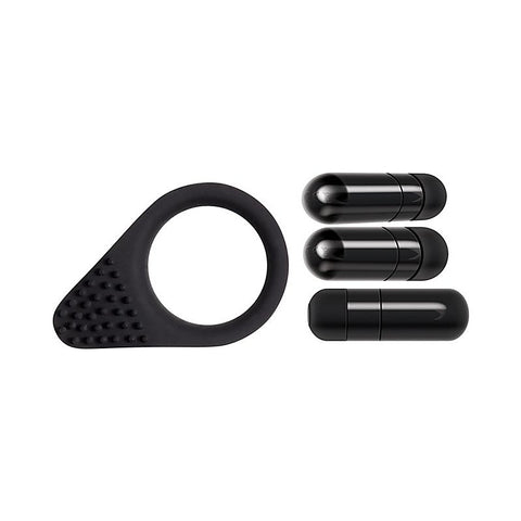 Black Knight Vibrating Cock Ring by Evolved - Vibrating Cock Rings