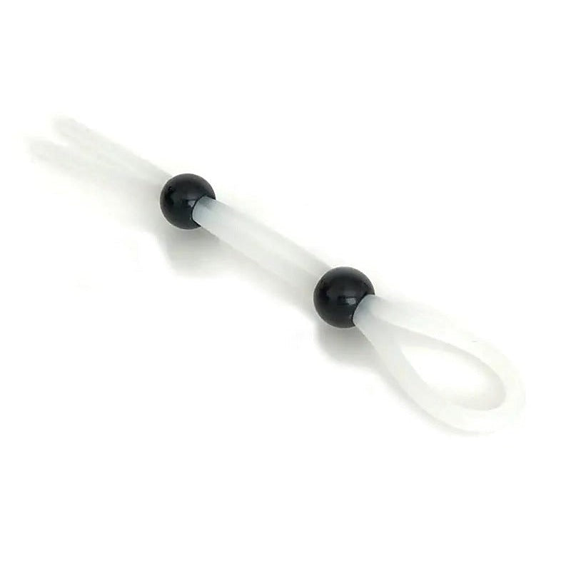 The Brawn Double Silicone Cock Leash by C1R Releasing - Stretchy Cock Rings