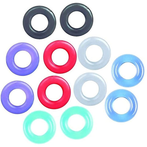 Baller's Dozen 12 Stretchy Cock Rings by Icon Brands - Cock Ring Sets