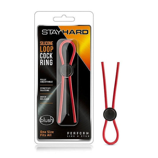 Stay Hard Silicone Loop Cock Ring by Blush Novelties - Cock Rings
