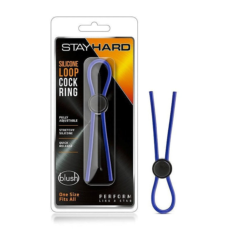 Stay Hard Silicone Loop Cock Ring by Blush Novelties - Cock Rings