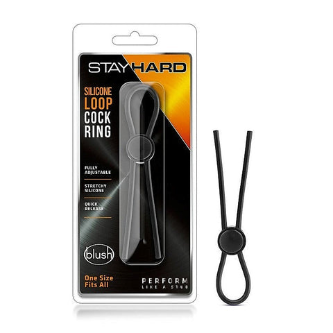 Stay Hard Silicone Loop Cock Ring by Blush Novelties - Cock Rings