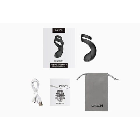 Benedict Vibrating Double Ring Perineum Stimulator by Svakom - Ball and Cock Toys