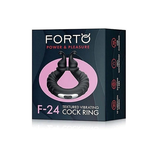 Forto F-24 Textured Vibrating Cock Ring by VVOLE LLC - Vibrating Cock Rings