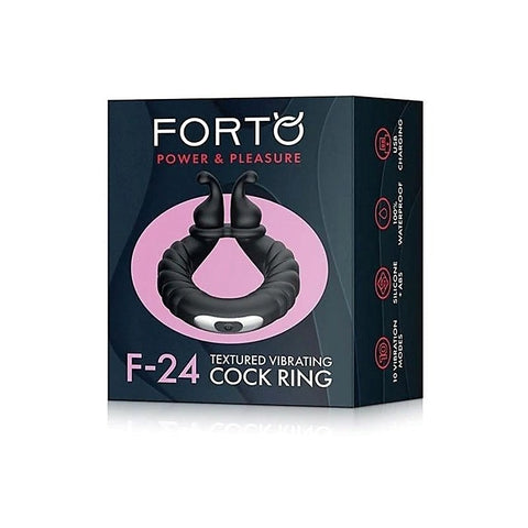 Forto F-24 Textured Vibrating Cock Ring by VVOLE LLC - Vibrating Cock Rings