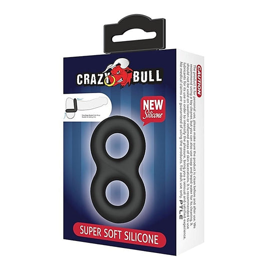 Crazy Bull Silicone Cock Ring Double by Baile - Stretchy Cock Rings