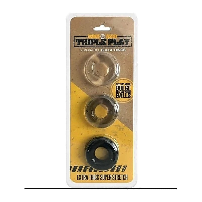 Boneyard Triple Play Cock Rings by C1R Releasing - Cock Rings