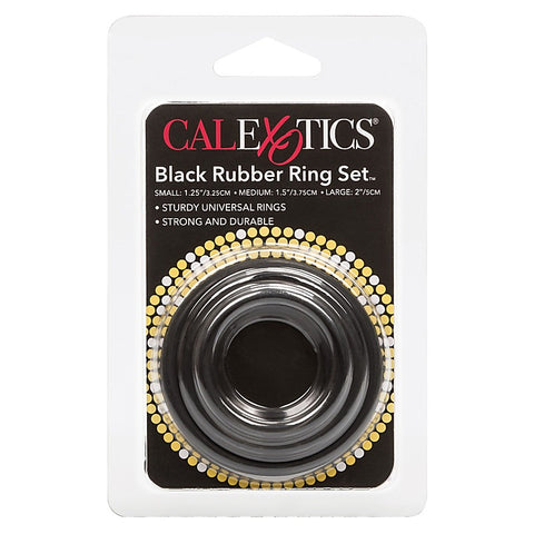 3 Piece Stretchy Rubber Cock Ring Set by California Exotics - Stretchy Cock Rings