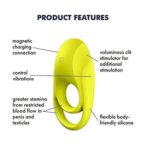 Spectacular Duo Vibrating Silicone Cock Ring by Satisfyer - Ball and Cock Toys