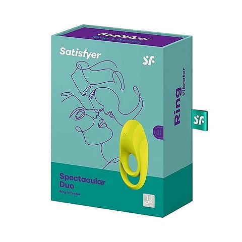 Spectacular Duo Vibrating Silicone Cock Ring by Satisfyer - Ball and Cock Toys