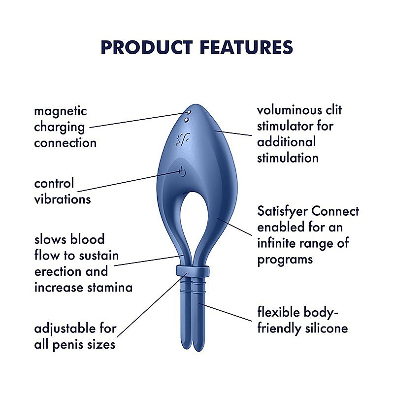 Bullseye App Controlled Adjustable Cock Ring by Satisfyer - Ball and Cock Toys
