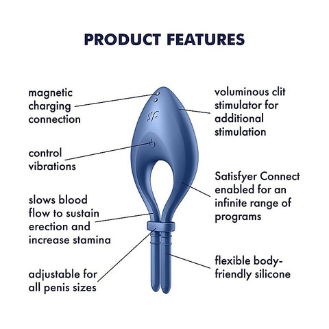 Bullseye App Controlled Adjustable Cock Ring by Satisfyer - Ball and Cock Toys