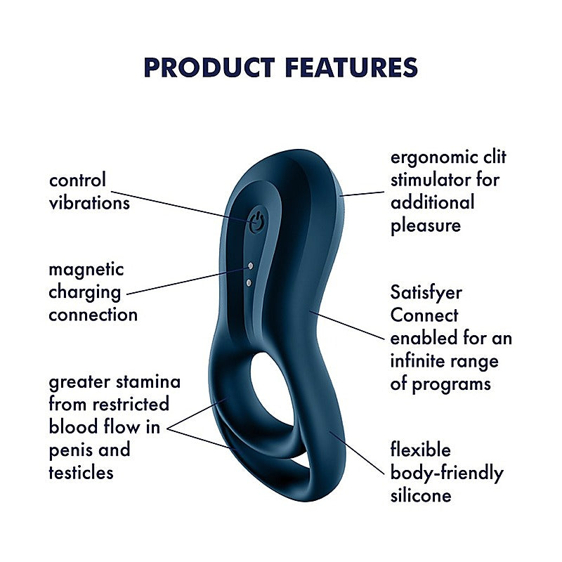 Epic Duo App Connected Vibrating Cock Ring By Satisfyer - Ball and Cock Toys