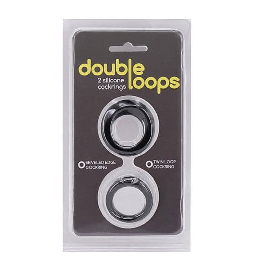 Double Loops Silicone Cockrings Set by Seven Creations - Stretchy Cock Rings