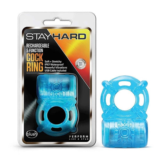 Stay Hard Rechargeable 5 Function Cock Ring - Vibrating Cock Rings