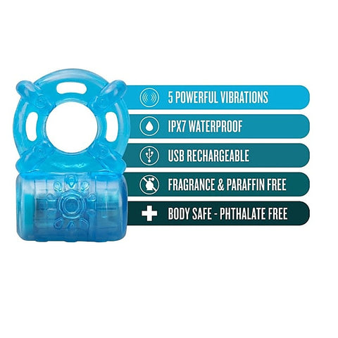Stay Hard Rechargeable 5 Function Cock Ring - Vibrating Cock Rings
