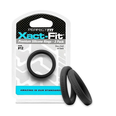 Xact-Fit Cock Rings 2 Pack by Perfect Fit - Ball and Cock Toys