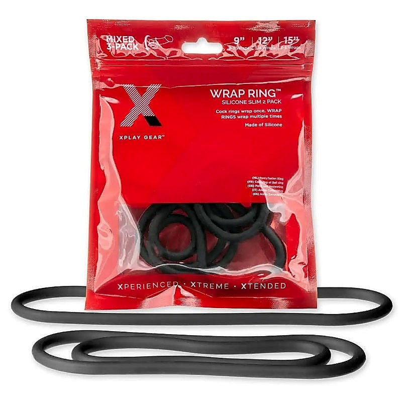 Xplay Silicone Thin Wrap Ring 3 Pack by Perfect Fit - Cock Rings