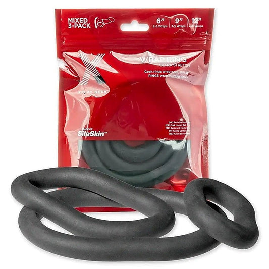 Xplay Ultra Wrap Cock Ring 3 Pack by Perfect Fit - Cock Rings