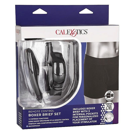 Remote Control Boxer Brief Set by California Exotics - Strap On Sextoys