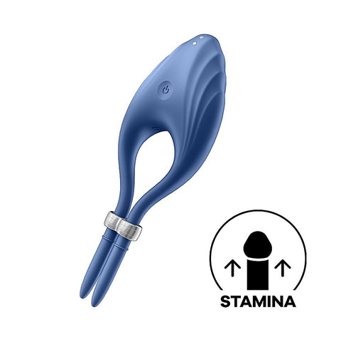 Duelist Silicone Vibrating Mens Cock Ring by Satisfyer - Ball and Cock Toys
