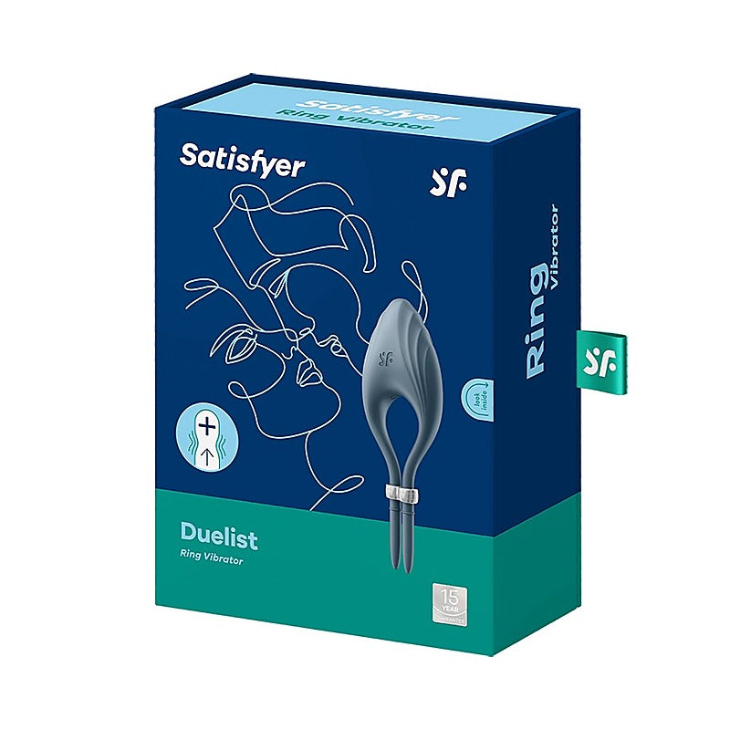 Duelist Silicone Vibrating Mens Cock Ring by Satisfyer - Ball and Cock Toys