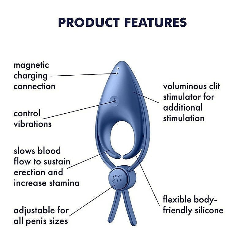 Sniper Waterproof Vibrating Cock Ring by Satisfyer - Ball and Cock Toys