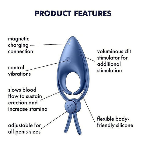 Sniper Waterproof Vibrating Cock Ring by Satisfyer - Ball and Cock Toys