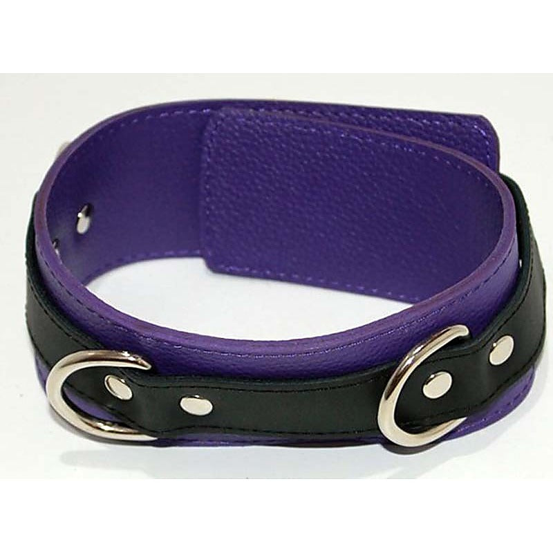Purple Pleasures BDSM Collar with Studs O-Rings by BDStyle - Collars and Leads