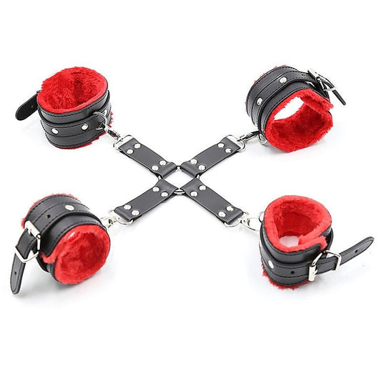 Wrist and Ankle Hog Tie Set by BDStyle - Cuffs and Restraints