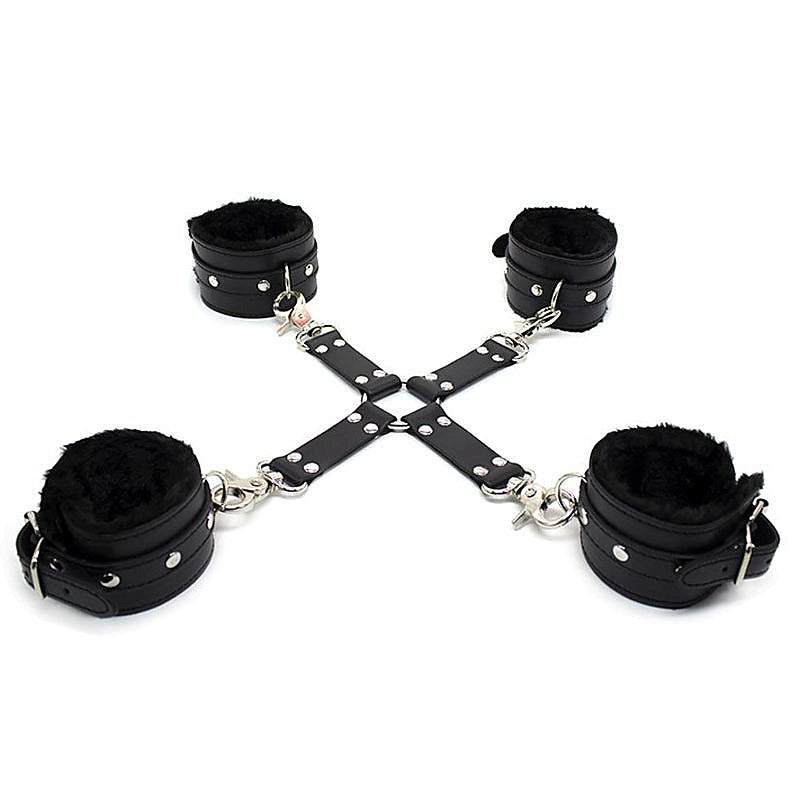 Wrist and Ankle Hog Tie Set by BDStyle - Cuffs and Restraints
