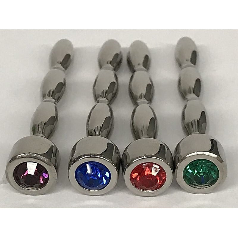 Nile Triple Ascending Jewelled Penis Plug by Hell's Couture - Penis Plugs